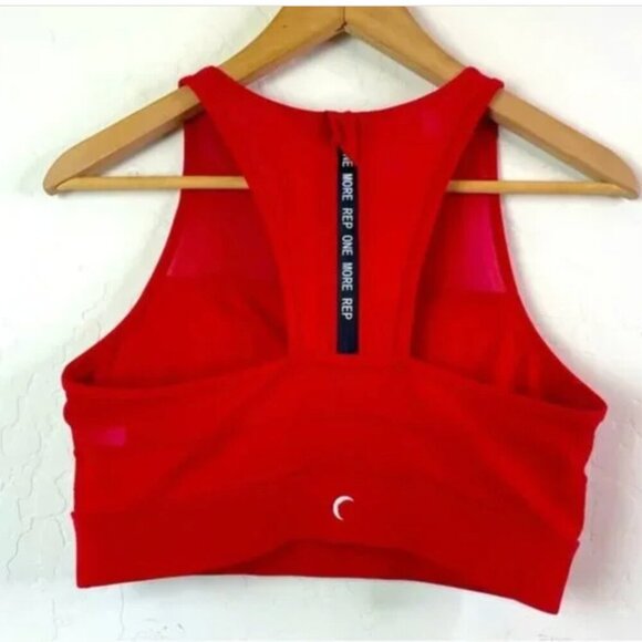 ZYIA Active “One More Rep” All Star Zip Red Mesh High Neck Sports Bra Size XXL - Picture 3 of 10